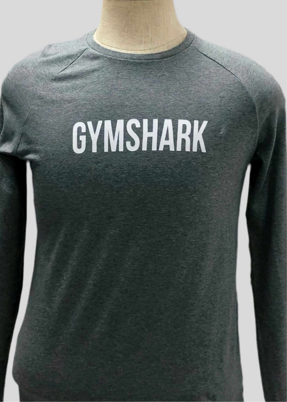 Camiseta de entrenamiento cuello redondo Gymshark 🏋🏽 color gris oscuro manga larga Talla M