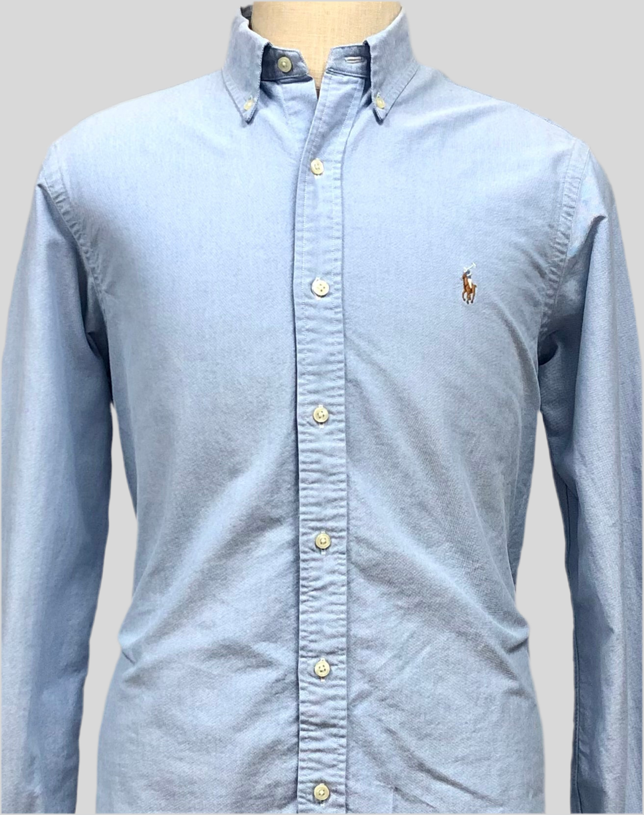 Camisa de botones Polo Ralph Lauren 🏇🏼 Oxford en color celeste Talla L Entalle Regular