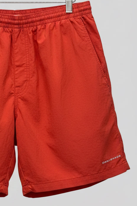 Short de baño Columbia, color rojo naranja, talla M