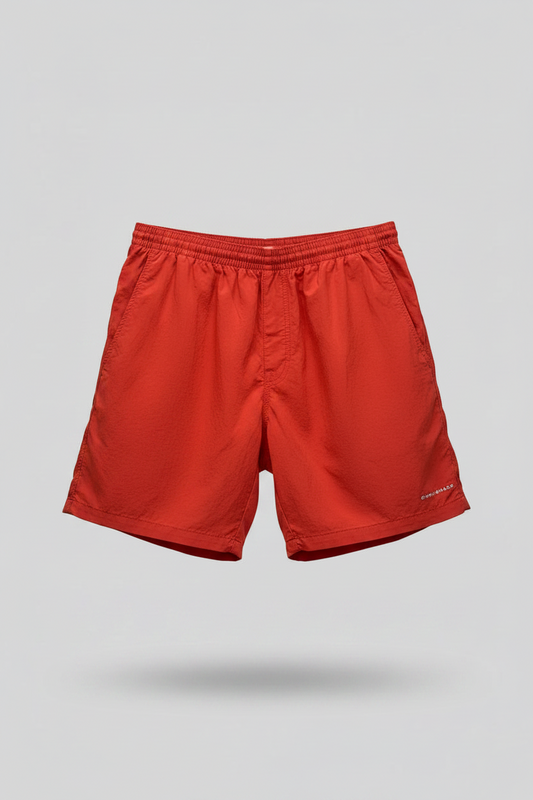 Short de baño Columbia, color rojo naranja, talla M