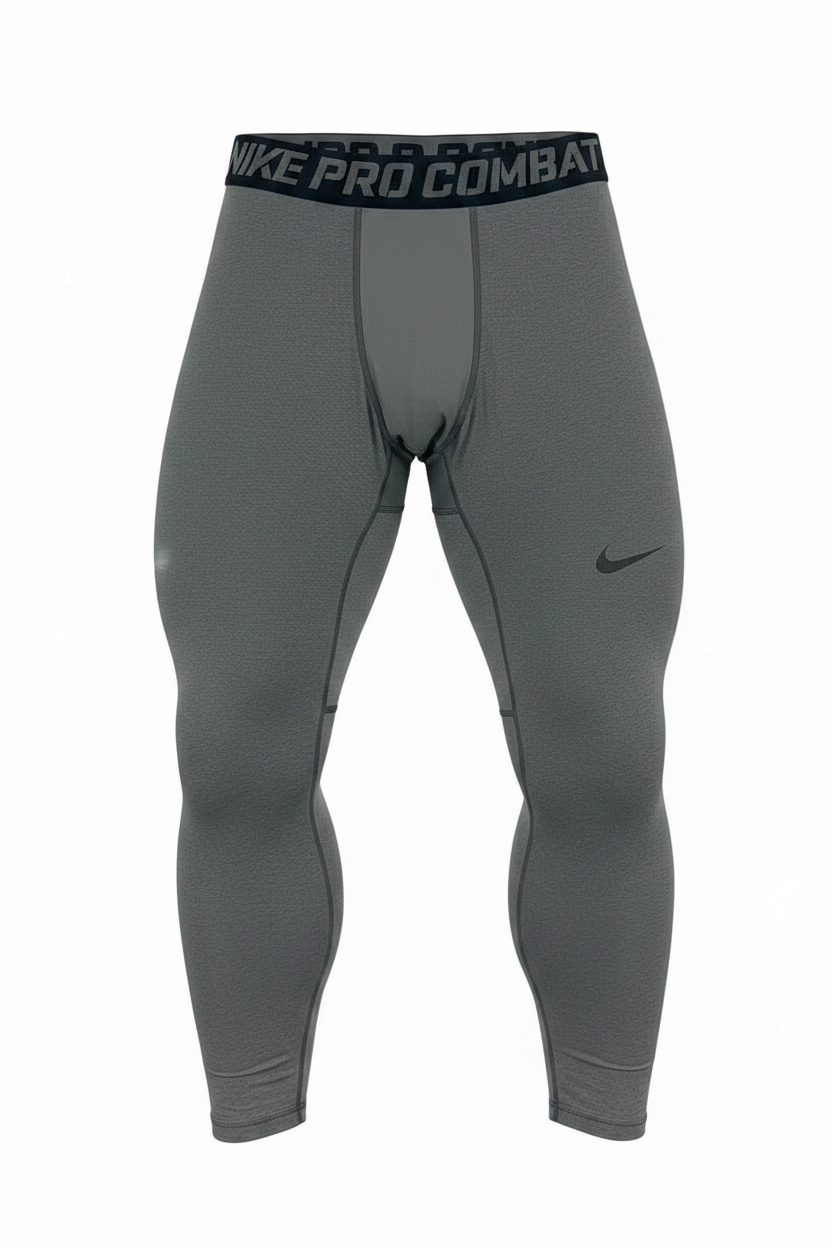 Malla de entrenamiento licra Nike ✔️ Pro Dri-FIT de 3/4 de largo para hombre en Color gris cintura negro Talla L