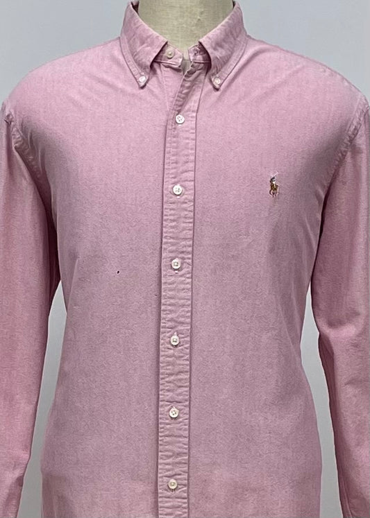 Camisa de botones Polo Ralph Lauren 🏇🏼 Oxford en color rosado oscuro Talla XXL Entalle Regular