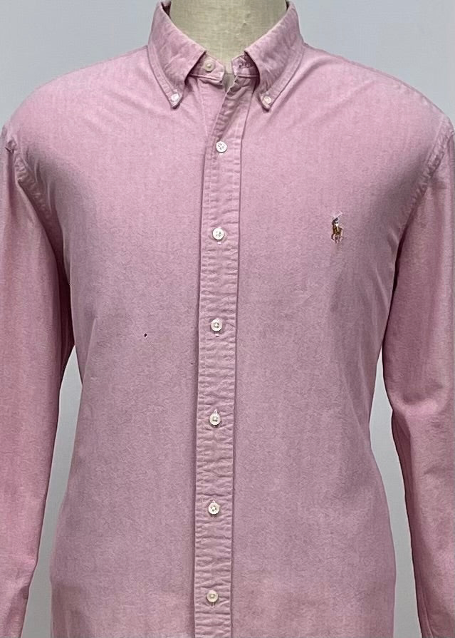 Camisa de botones Polo Ralph Lauren 🏇🏼 Oxford en color rosado oscuro Talla XL Entalle Clásico