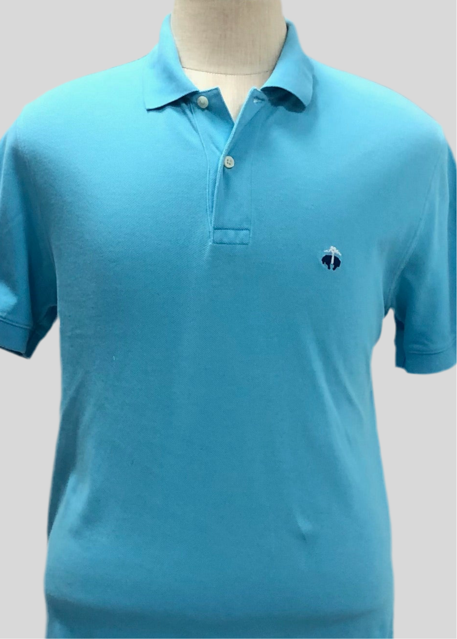 Camiseta Polo Brooks Brothers 🐑 color turquesa Talla L Entalle Slim Fit (ver descripción)