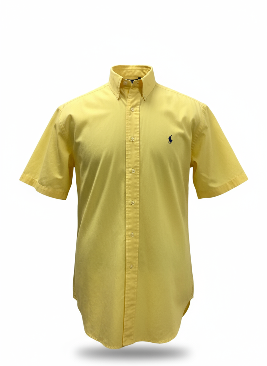 Camisa de botones Polo Ralph Lauren 🏇🏼 en color amarillo intenso Talla L Entalle Regular