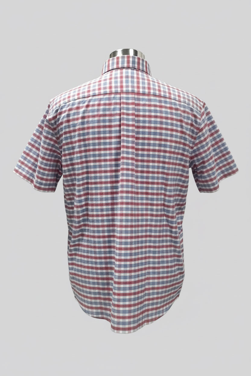 Camisa Brooks Brothers 🐑 color de cuadros en rojo, azul y blanco Talla L Entalle Regular