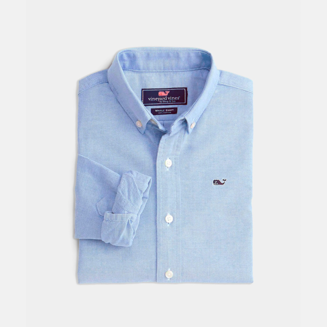 Camisa de botones Vineyard Vines 🐳 Oxford Color celeste Talla M Entalle Regular