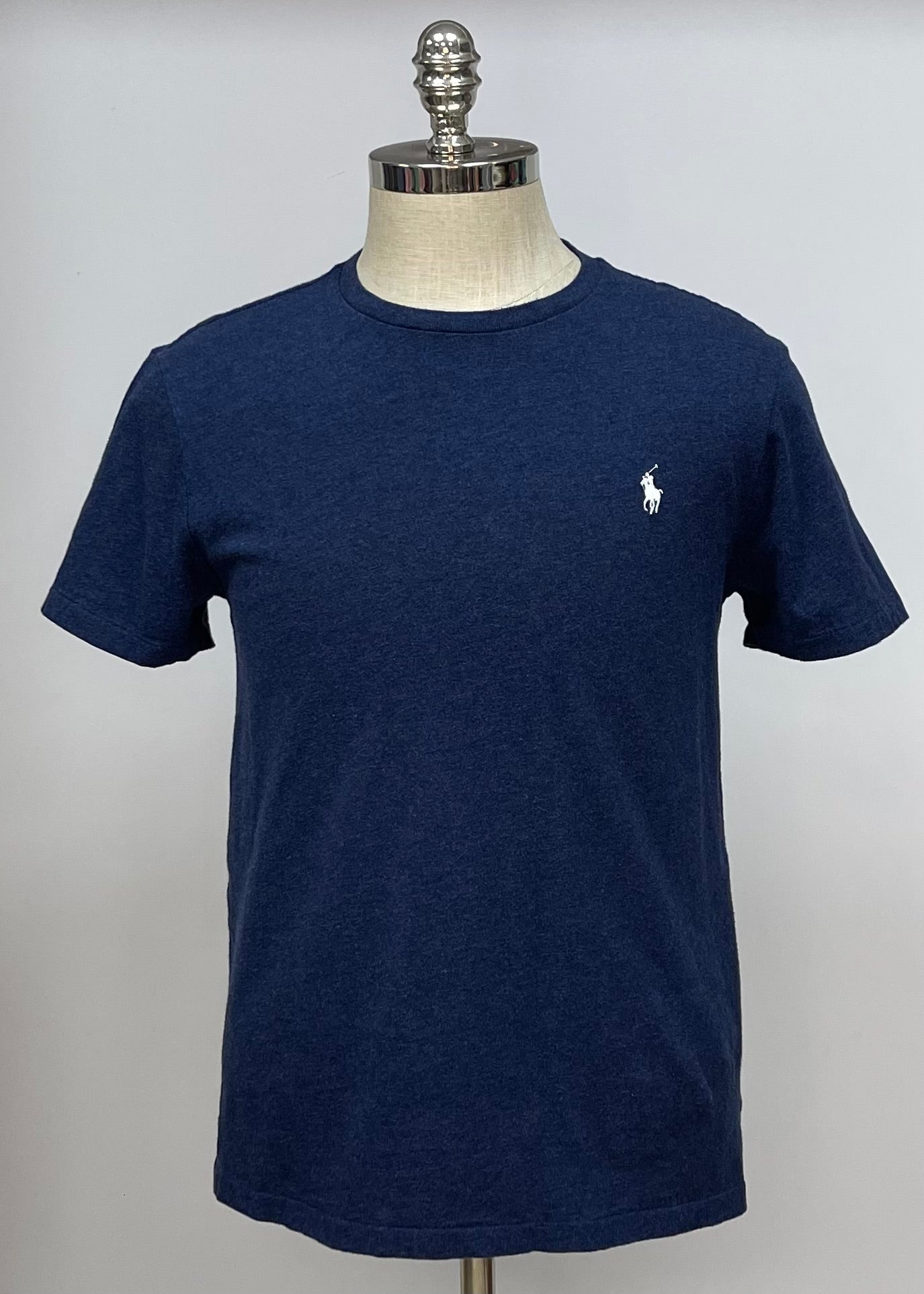 Camiseta cuello Redondo Polo Ralph Lauren 🏇🏼 color azul navy manga corta Talla L Entalle Custom Slim Fit