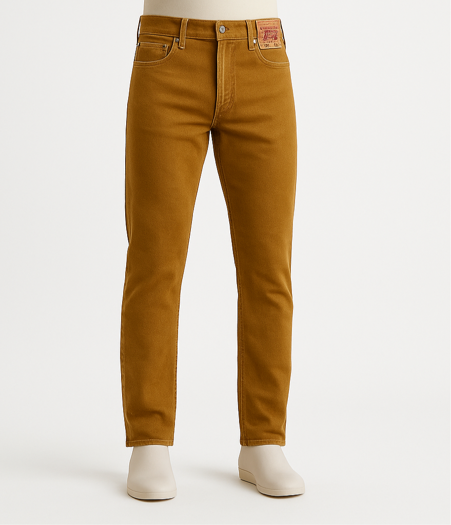 Pantalon jeans Levis 👖 color mostaza Talla 33x34 Corte Slim Fit