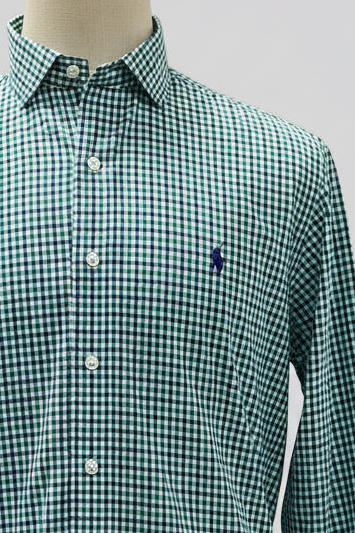 Camisa Polo Ralph Lauren 🏇🏼 Performance de cuadros azul, verde y blanco Talla M Entalle Regular