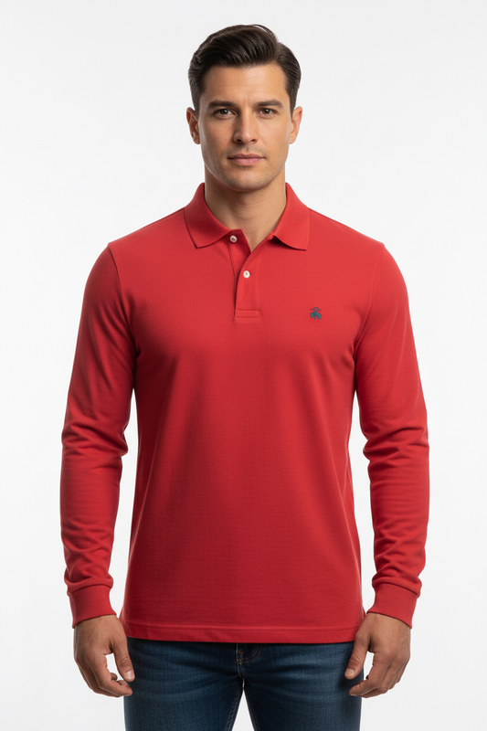 Camiseta Polo Brooks Brothers 🐑 color naranja rojizo Talla L Entalle Slim Fit