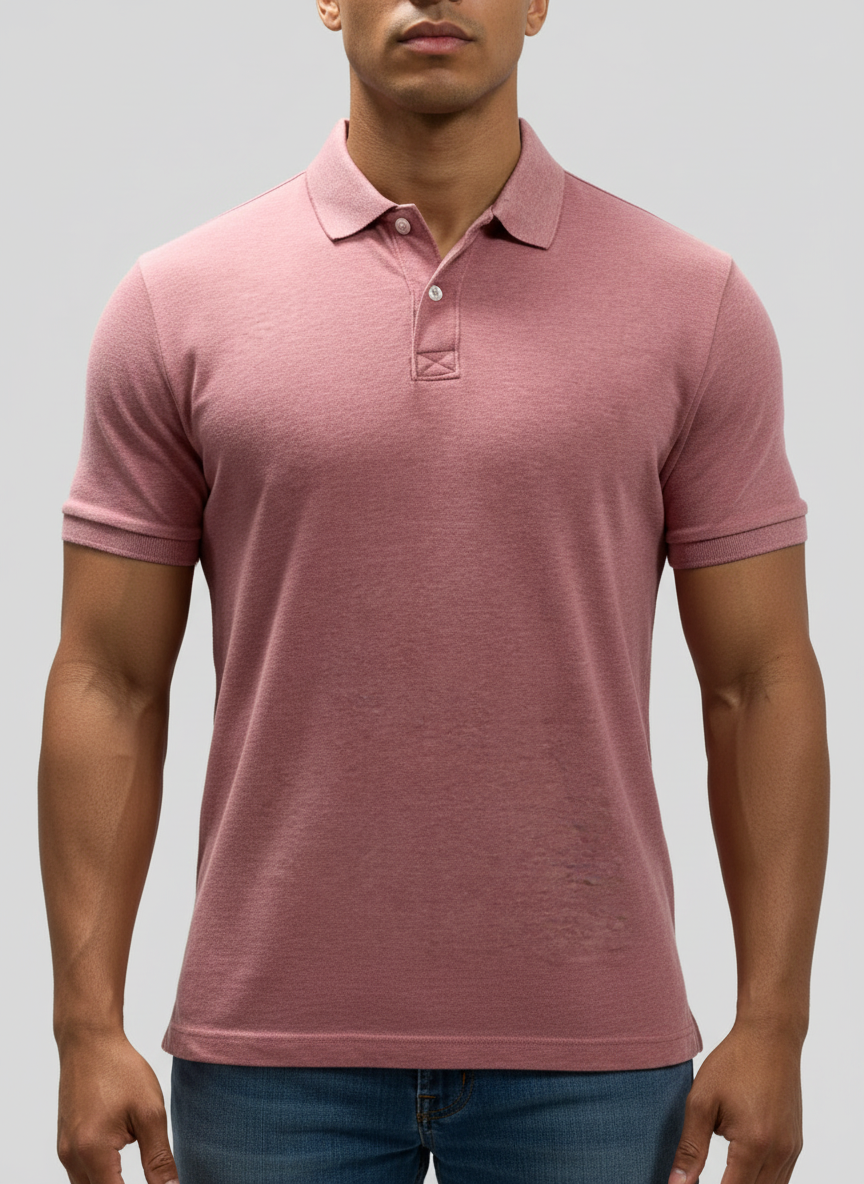 Camiseta Polo G.H. Bass 🇺🇸 color rosado claro Talla L Entalle Regular