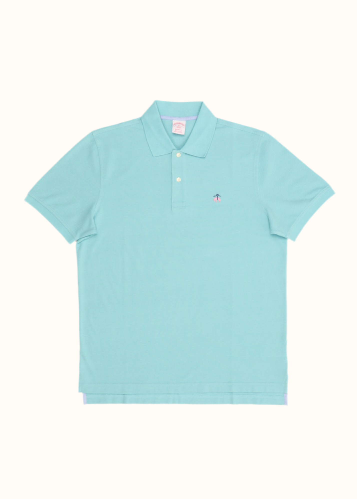 Camiseta Polo Brooks Brothers 🐑 color turquesa claro Talla S Entalle Regular