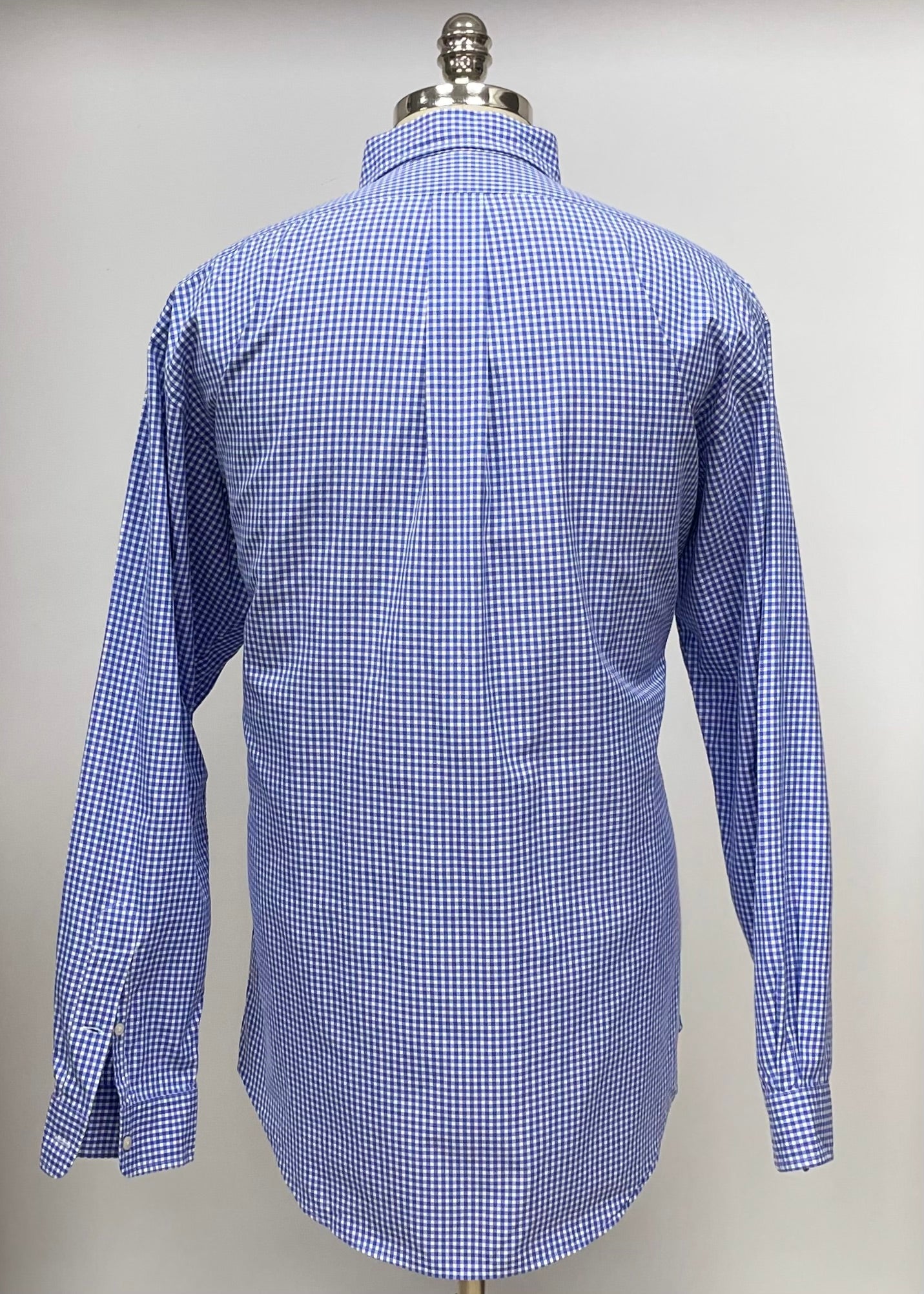 Camisa Polo Ralph Lauren 🏇🏼 con patrón de cuadros gingham celeste y blanco Talla XL Entalle Clásico