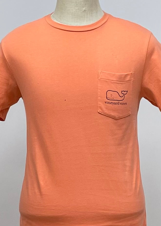 Camiseta cuello redondo Vineyard Vines 🐳 color naranja con Diseño de Lago Talla XSmall