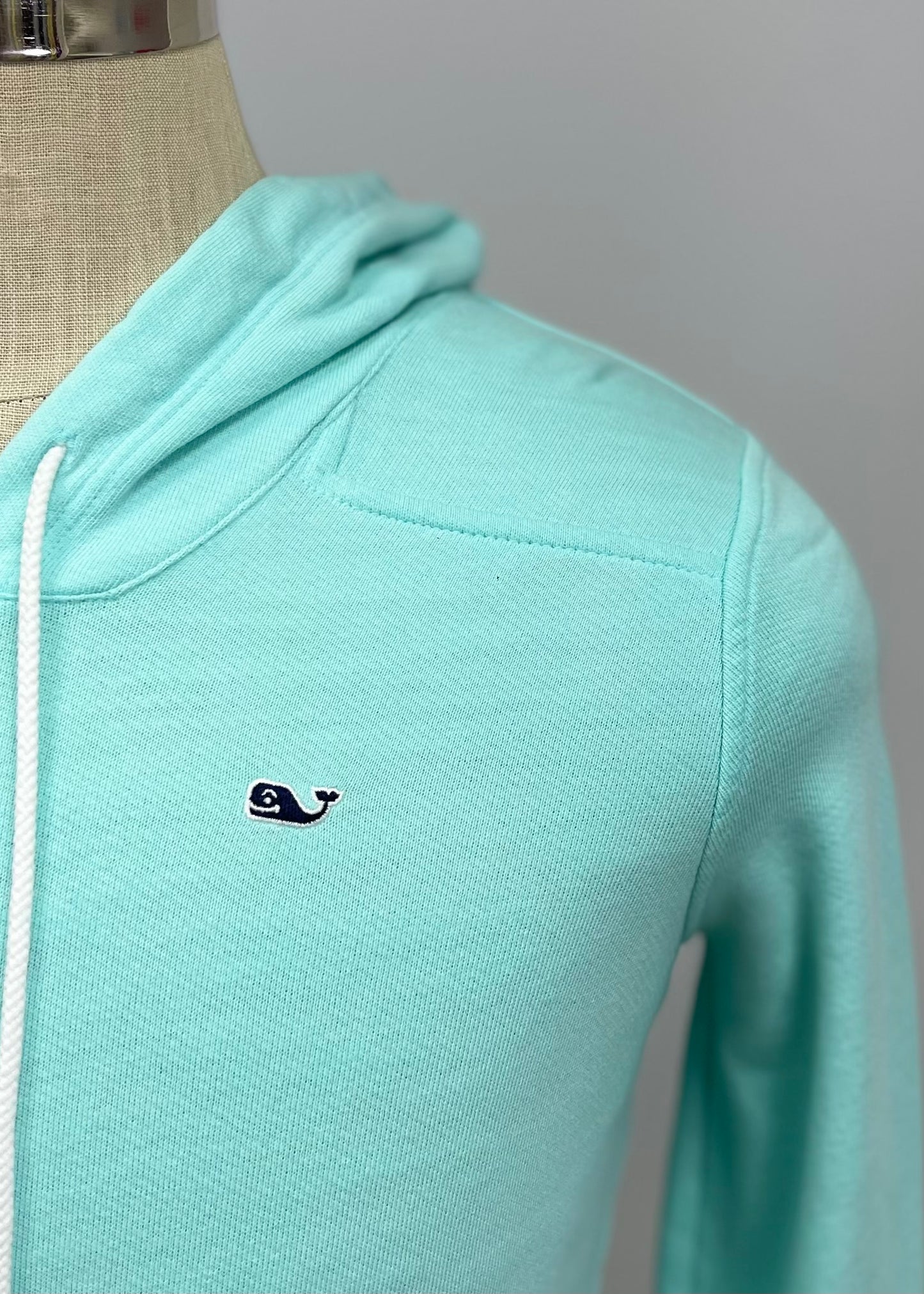 Camiseta de mujer con capucha Vineyard Vines 🐳 color turquesa con logo tradicional Talla XS