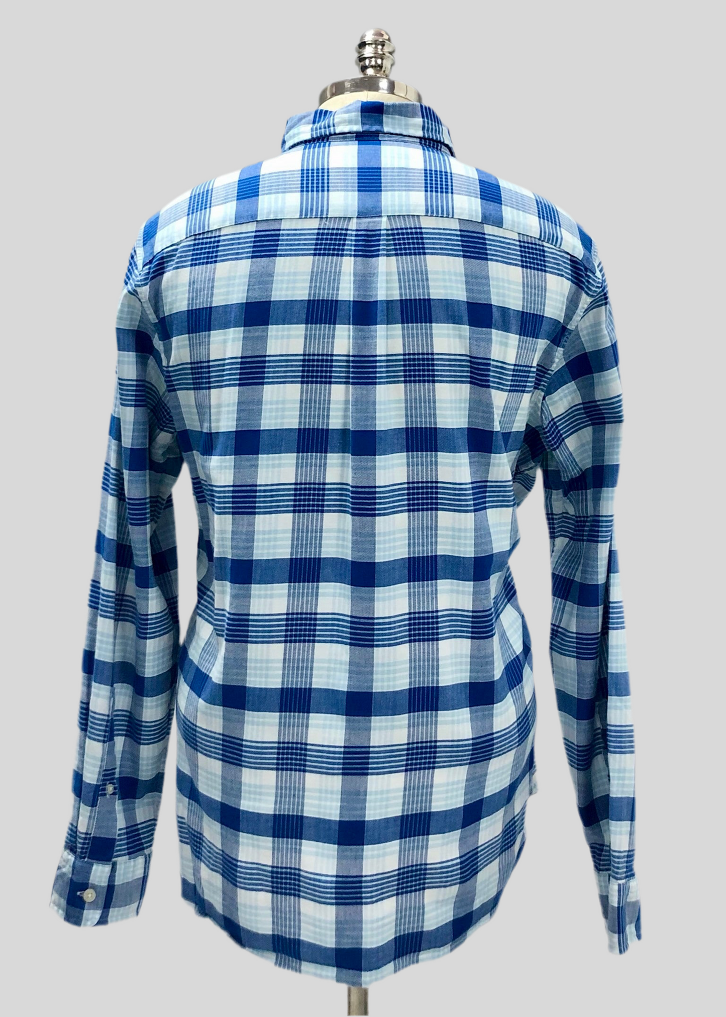 Camisa Vineyard Vines 🐳 de cuadros tartán en color azul y blanco Talla M Entalle Regular