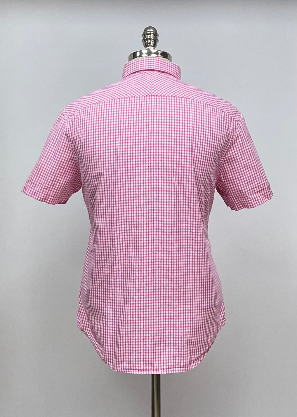 Camisa Original Penguin 🐧 de cuadros en color rosado y blanco Talla L Entalle Slim Fit