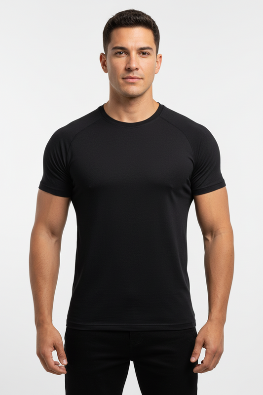 Camiseta cuello redondo Fabletics 🏋🏽 color negro Talla S