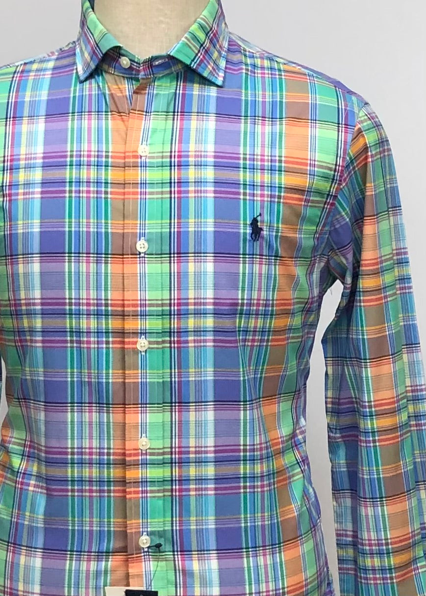 Camisa Polo Ralph Lauren 🏇🏼 de cuadros multicolor Talla M Entalle Slim Fit