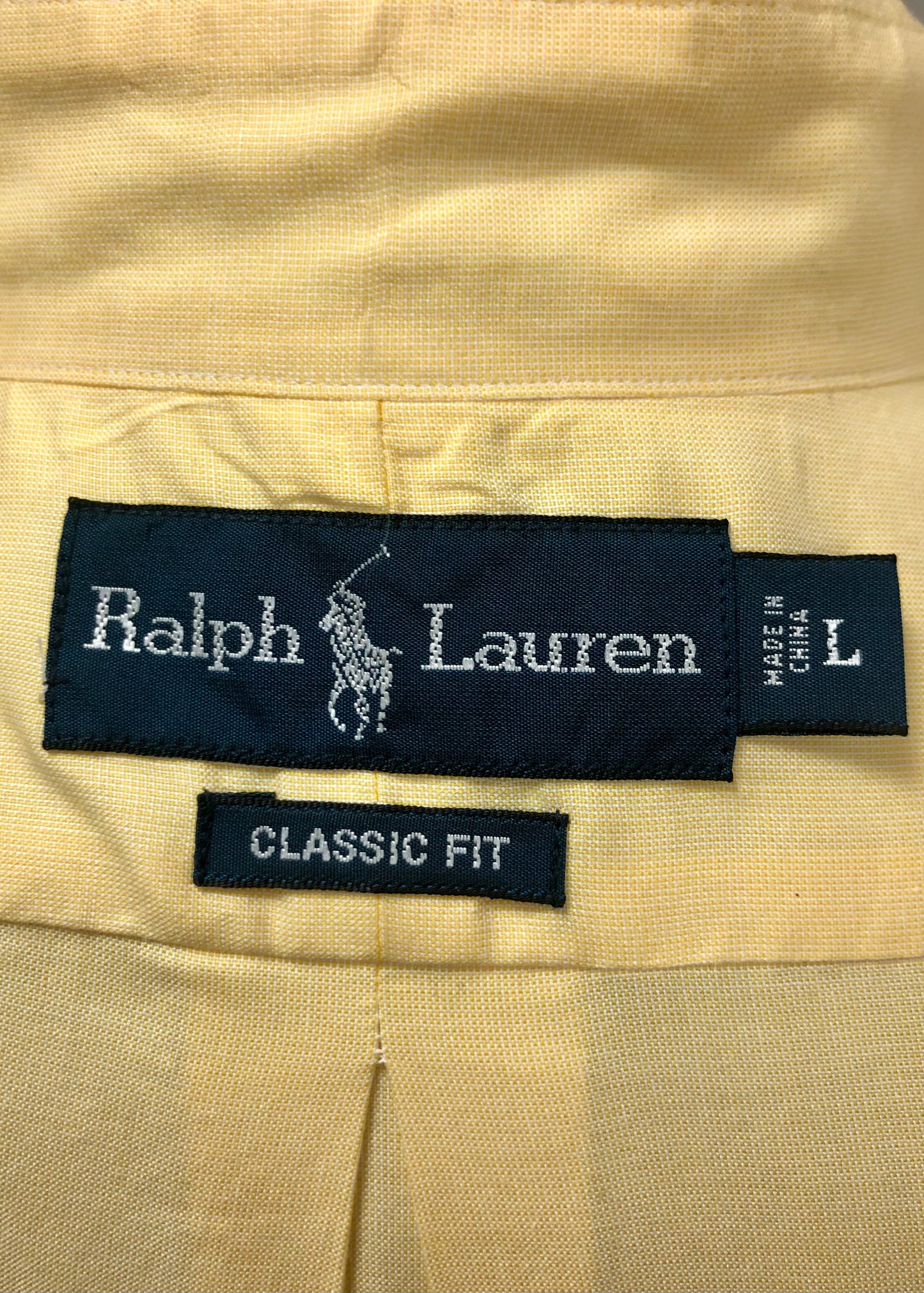 Camisa de botones Polo Ralph Lauren 🏇🏼 en color amarillo claro Talla L Entalle Clásico (ver descripción)