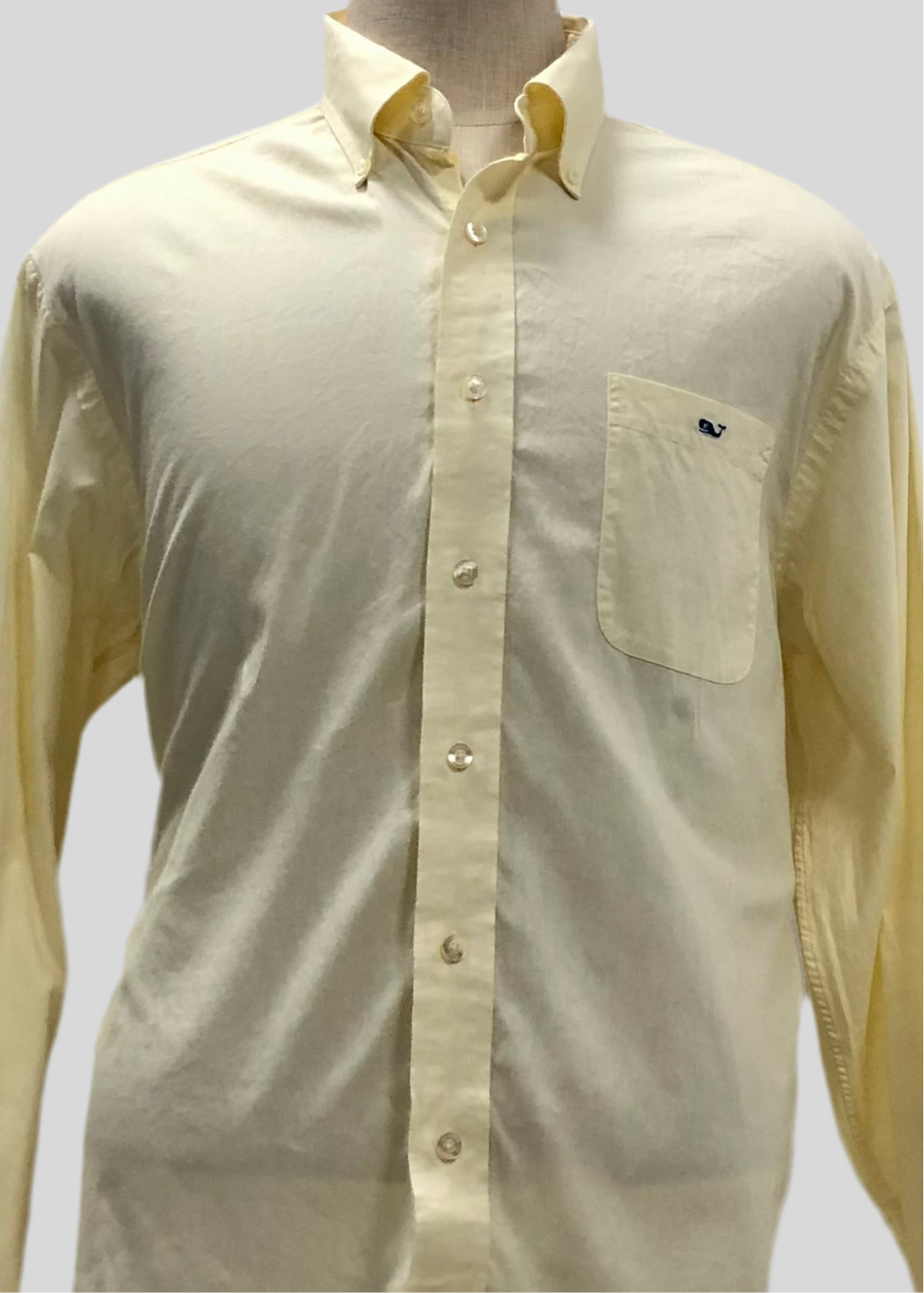 Camisa de botones Vineyard Vines 🐳 color amarillo claro Talla XL Entalle Regular