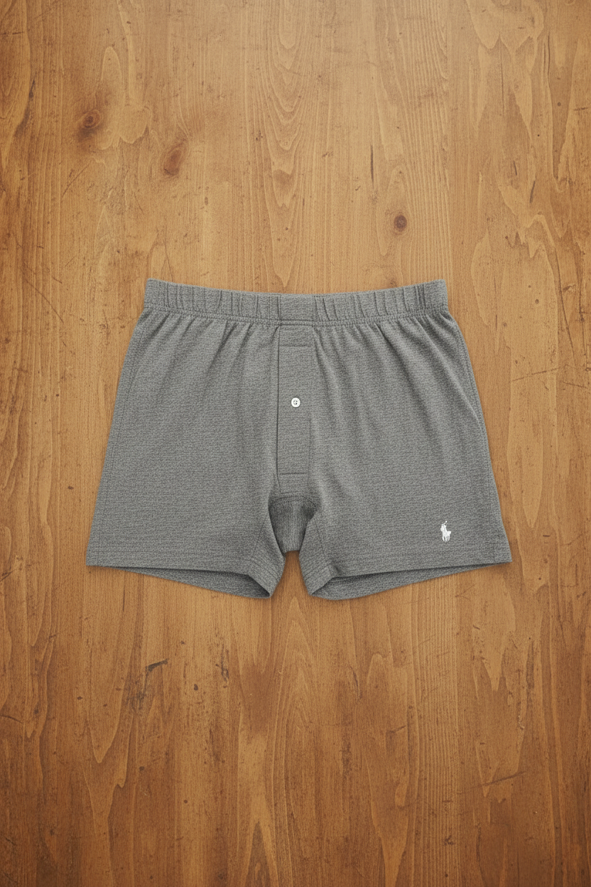 Paquete de 3 Boxer tejido Polo Ralph Lauren 🏇🏼 Classic Fit Tela algodón stretch color gris y negro Talla L