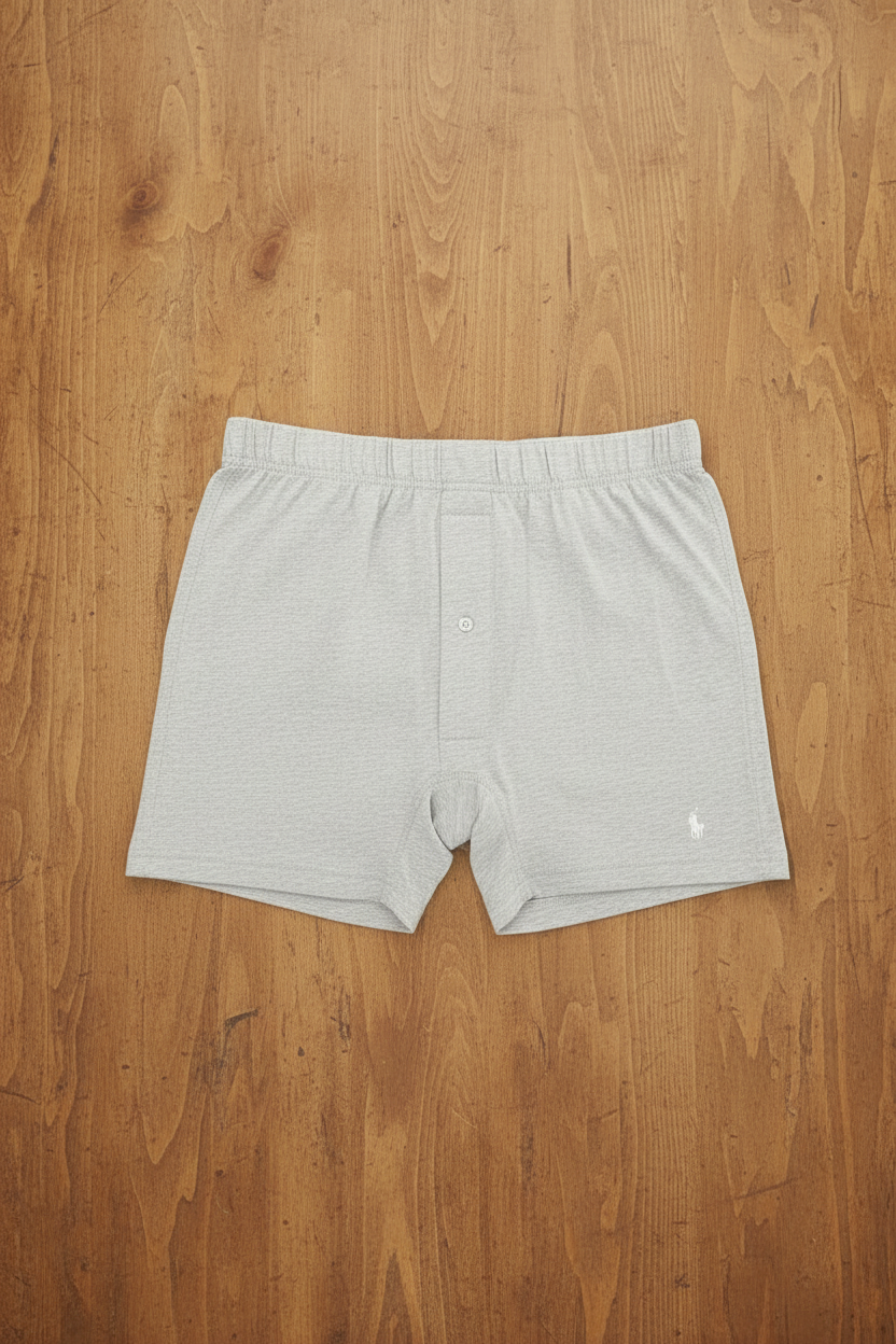 Paquete de 3 Boxer tejido Polo Ralph Lauren 🏇🏼 Classic Fit Tela algodón stretch color gris y negro Talla L