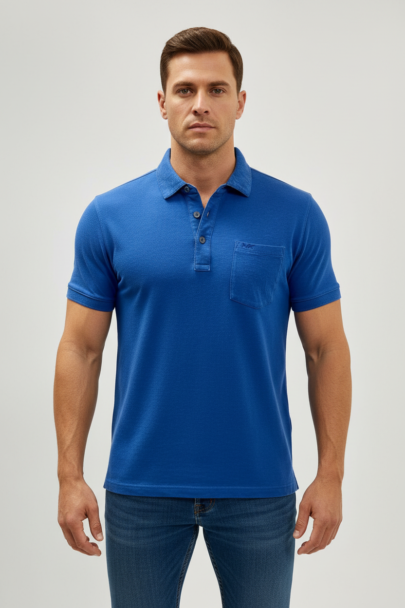 Camiseta Polo Michael Kors color azul oscuro Talla M Entalle Regular
