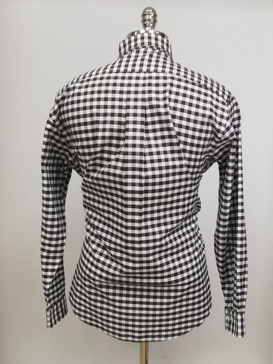 Camisa Brooks Brothers 🐑 con cuadros gingham en rojo oscuro oscuro y blanco Talla L Entalle Regular