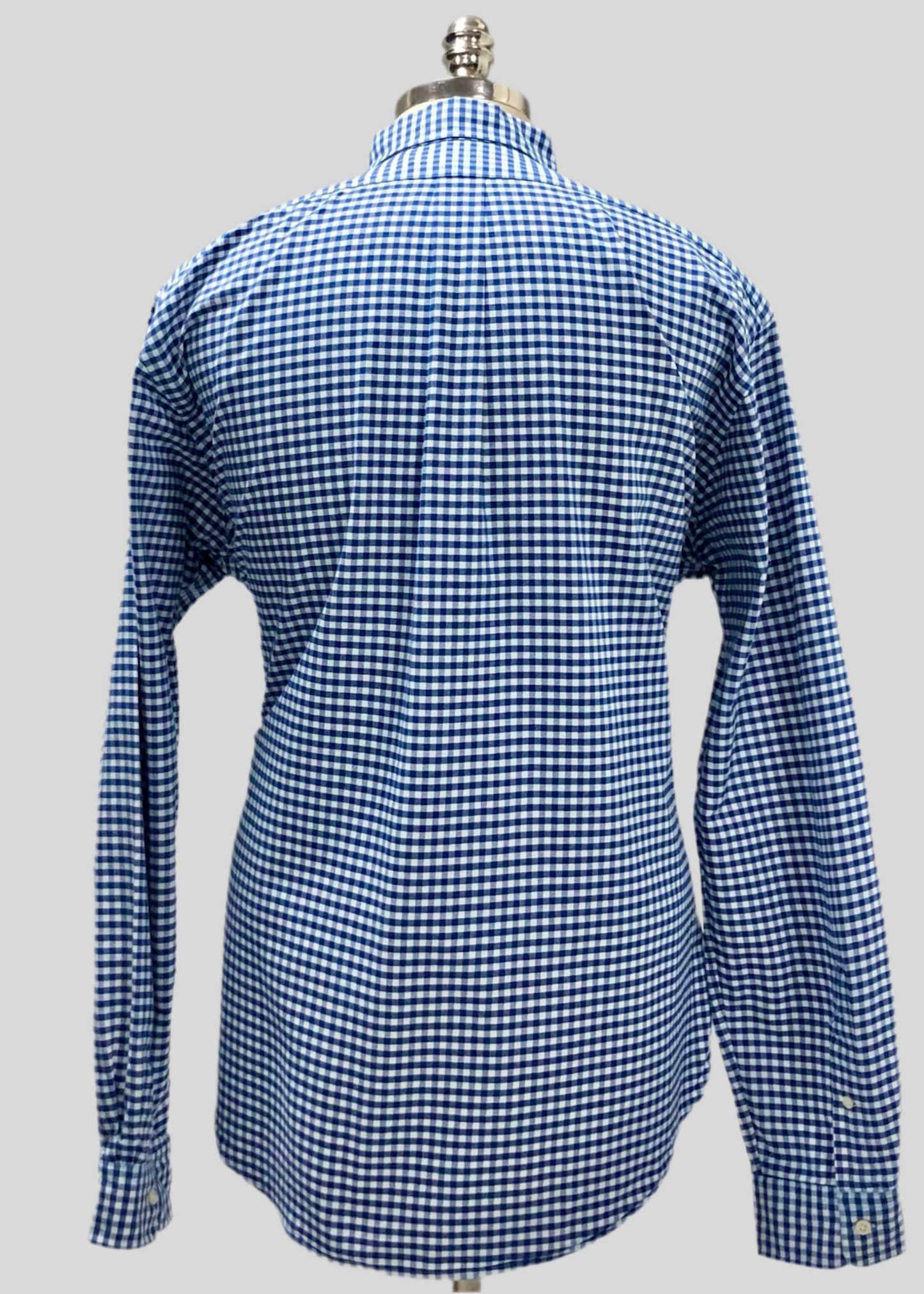 Camisa Polo Ralph Lauren 🏇🏼 Oxford con patron de cuadros gingham azul y blanco Talla XL Entalle Clásico