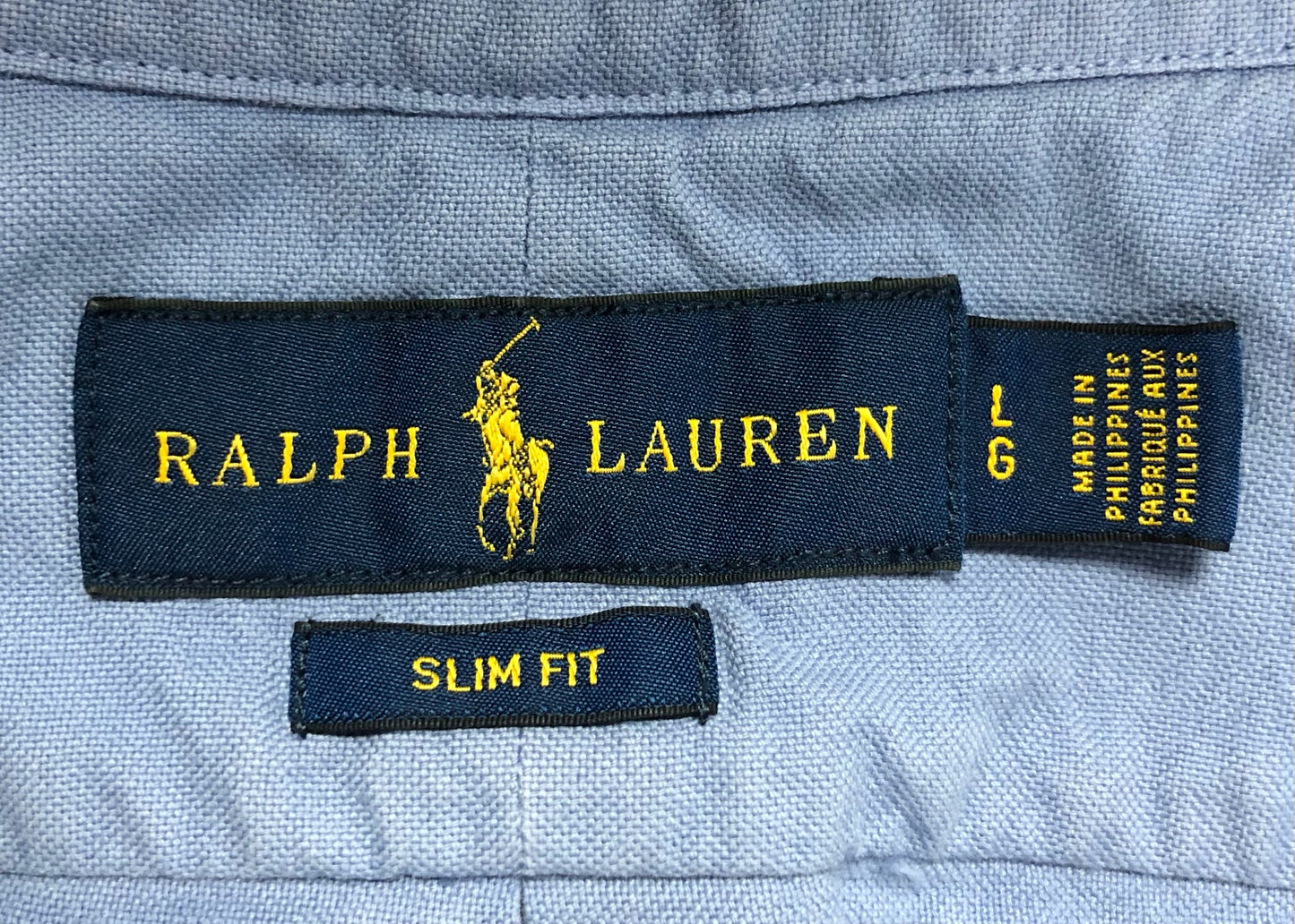 Camisa de botones Polo Ralph Lauren 🏇🏼 Oxford en color azul grisáceo Talla L Entalle Slim Fit (ver descripción)