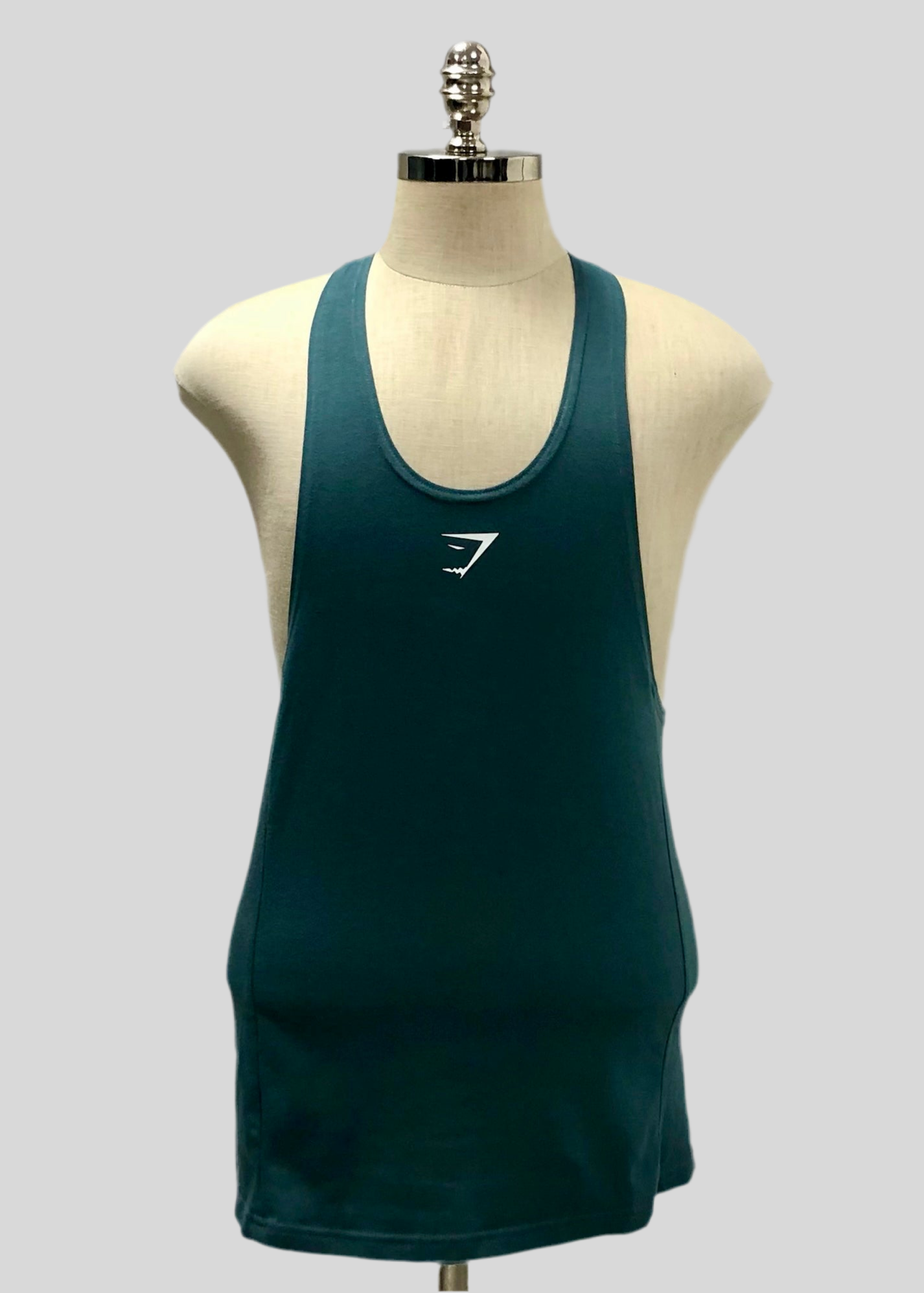 Camiseta de entrenamiento sin mangas Gymshark 🏋🏽 color verde oscuro y logo en blanco Talla S