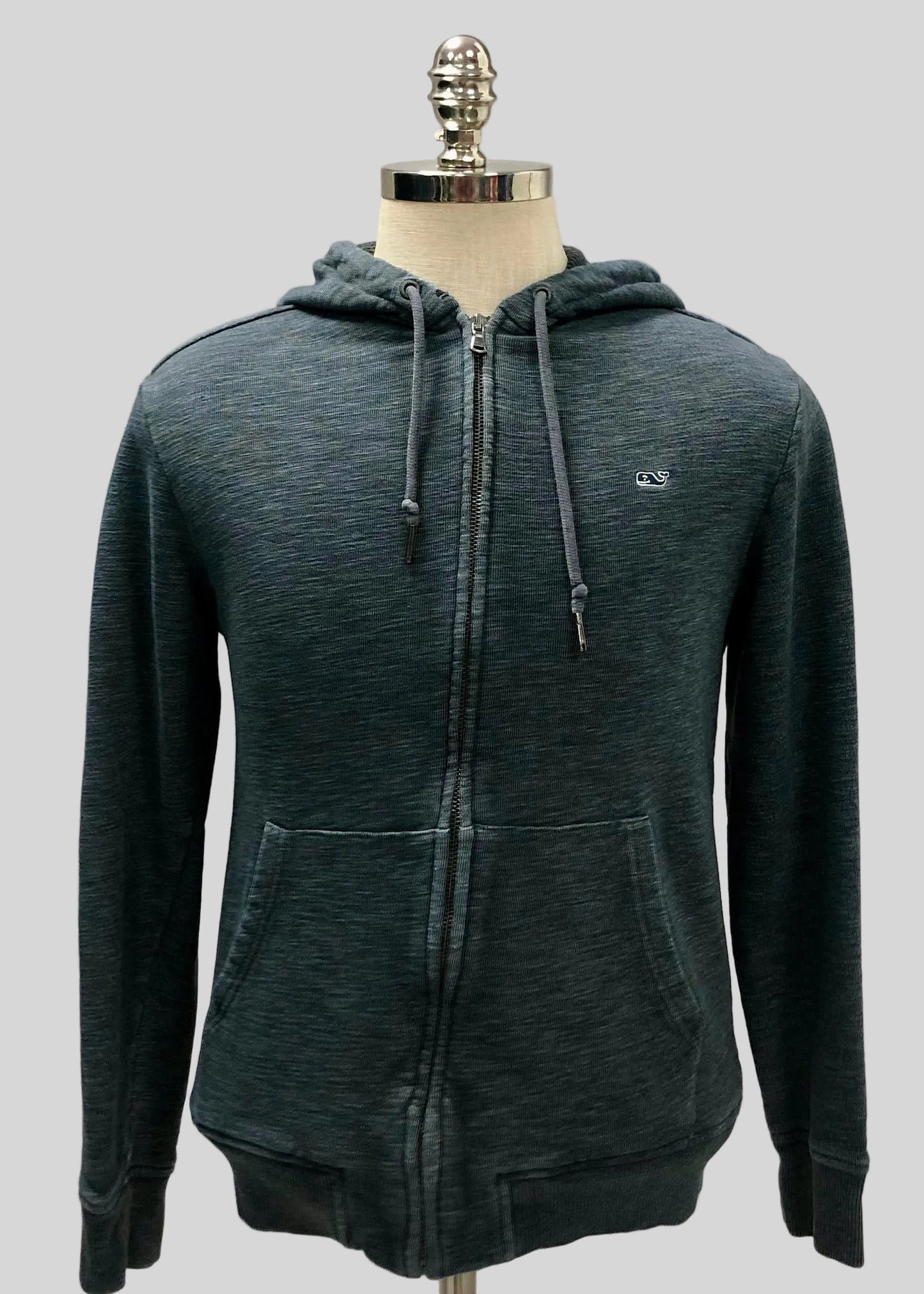 Sudadera Hoodie con capucha Vineyard Vines 🐳 color gris oscuro con ziper Talla S