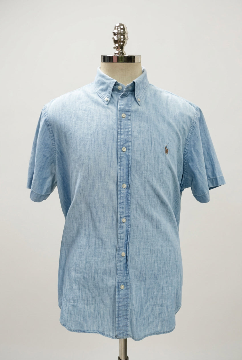 Camisa de botones Polo Ralph Lauren 🏇🏼 de jeans en color Celeste Talla XL Entalle Clásico (ver descripción)