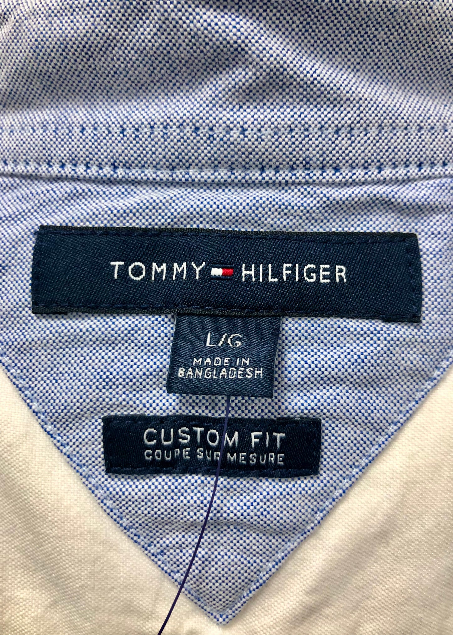 Camisa de botones Tommy Hilfiger 🇺🇸 en color blanco Talla L Entalle Custom Fit