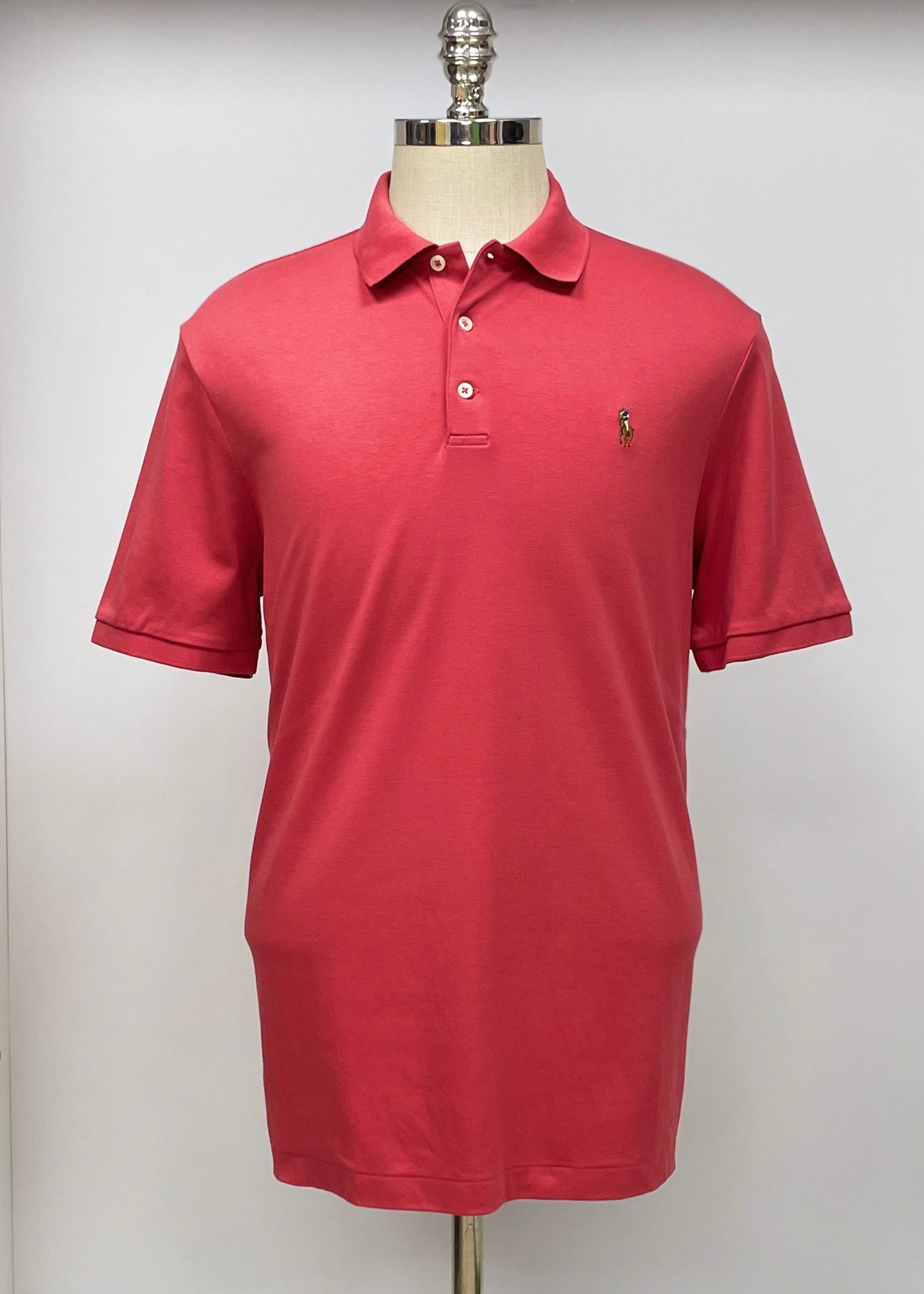 Camiseta Polo Ralph Lauren 🏇🏼 color rosado magenta Talla L Entalle Clásico