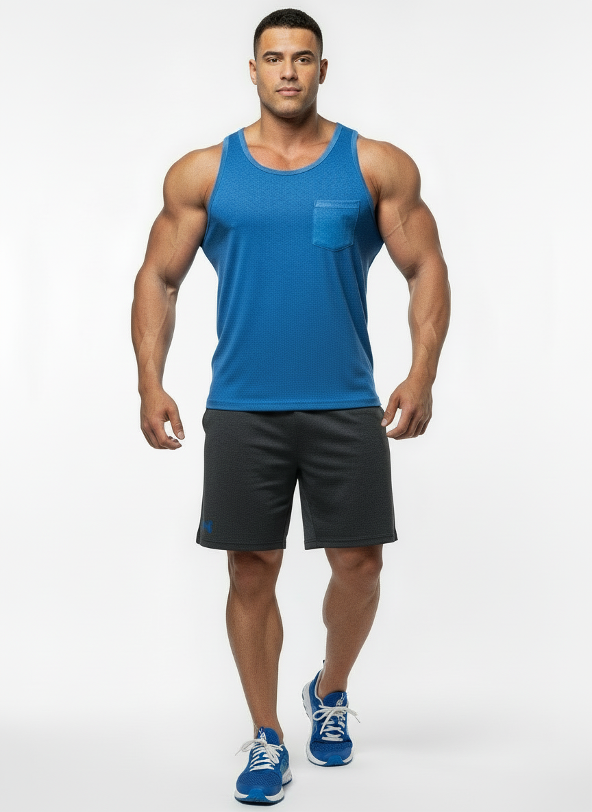 Camiseta sin mangas Under Armour 🏋🏽‍♀️ color azul y celeste Talla L Entalle Regular