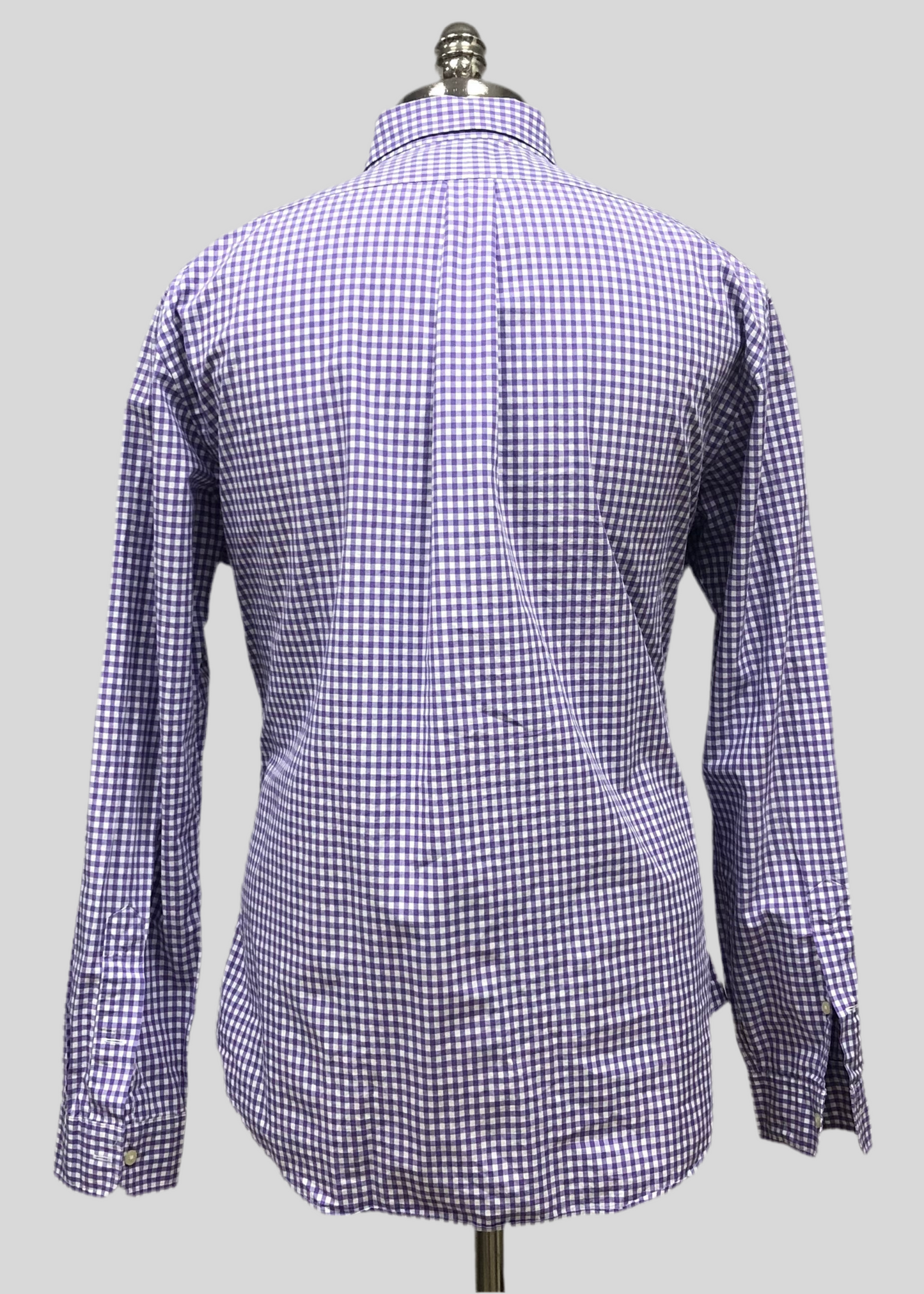 Camisa Polo Ralph Lauren 🏇🏼 con patron de cuadros gingham en color morado y blanco Talla XL Entalle Regular