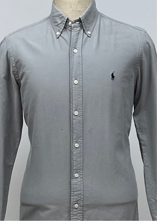 Camisa de botones Polo Ralph Lauren 🏇🏼 Oxford en color gris Talla M Entalle regular