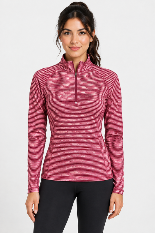 Sueter Jersey de mujer marca L.L.Bean 🏃🏻 de rayas en color rosado y morado Talla S
