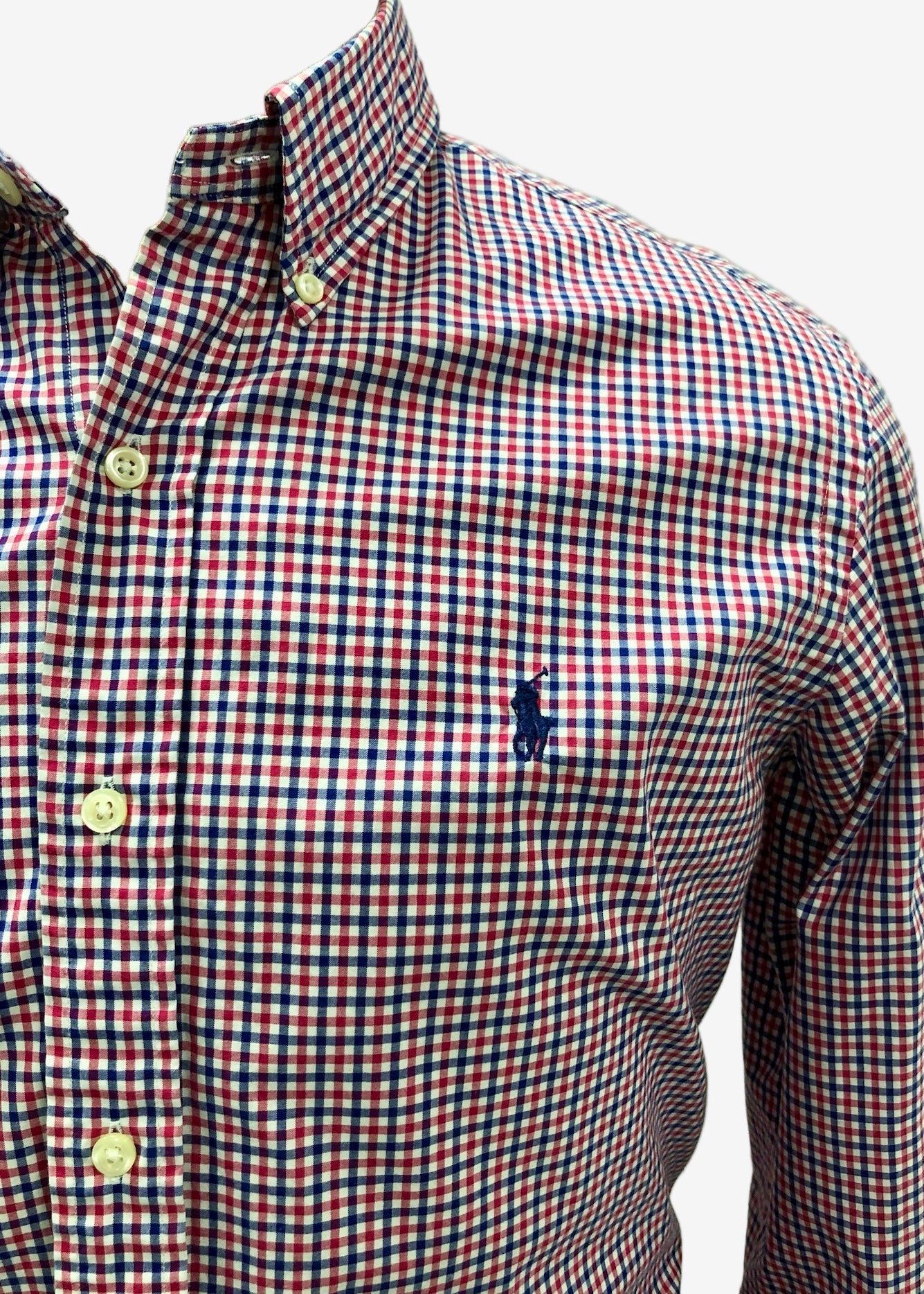 Camisa de botones Polo Ralph Lauren 🏇🏼 de cuadros rojo, azul y blanco Talla M Entalle Regular