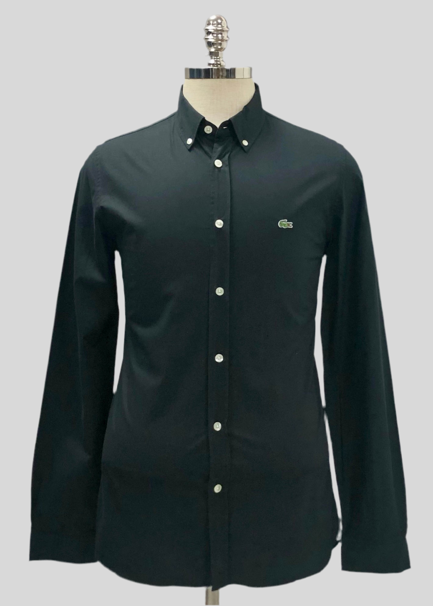Camisa de botones Lacoste 🐊 color negro Talla S Entalle Slim Fit