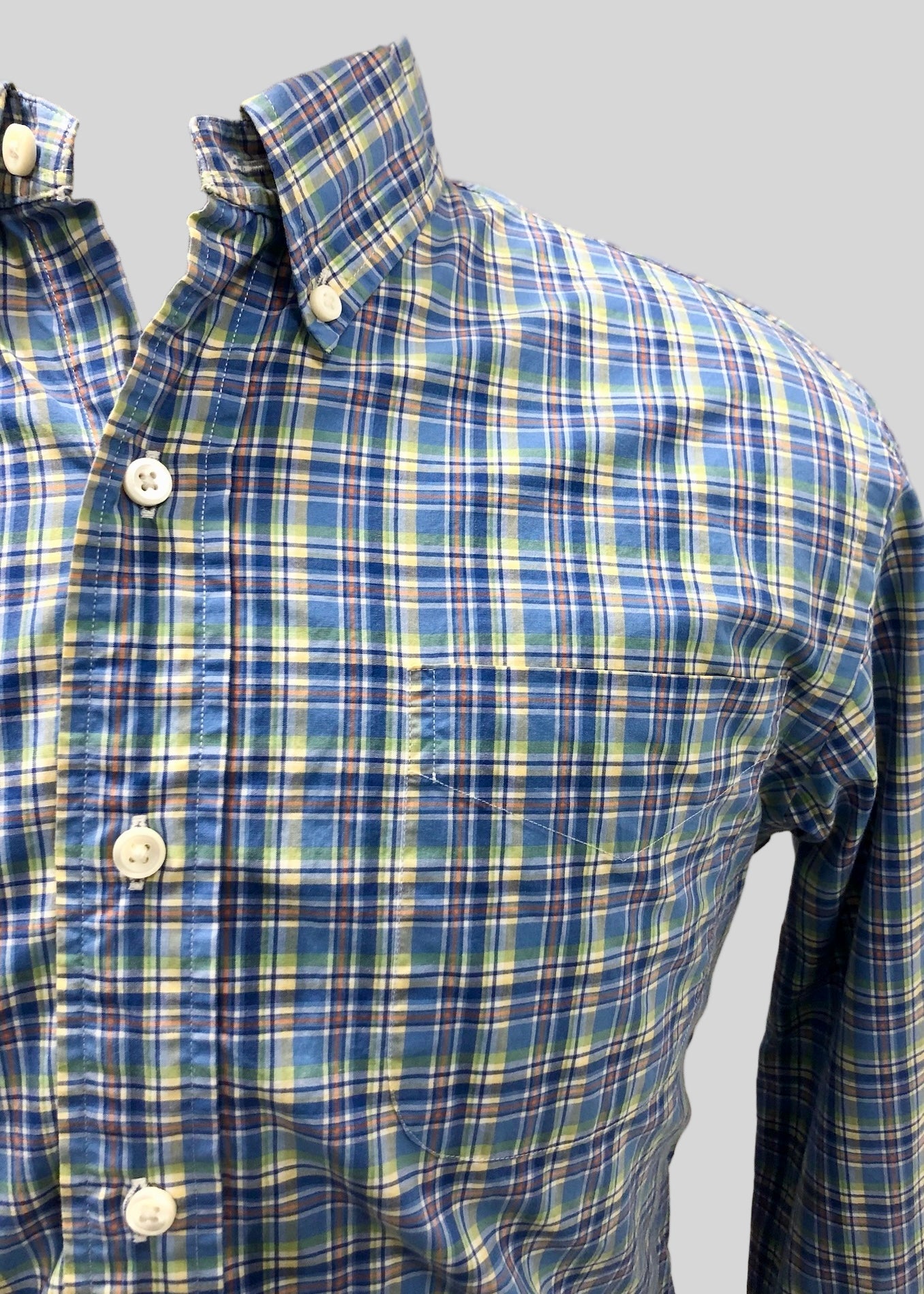 Camisa Polo Ralph Lauren 🏇🏼 De cuadros de color de azul, celeste, amarillo y blanco Talla M Entalle Regular