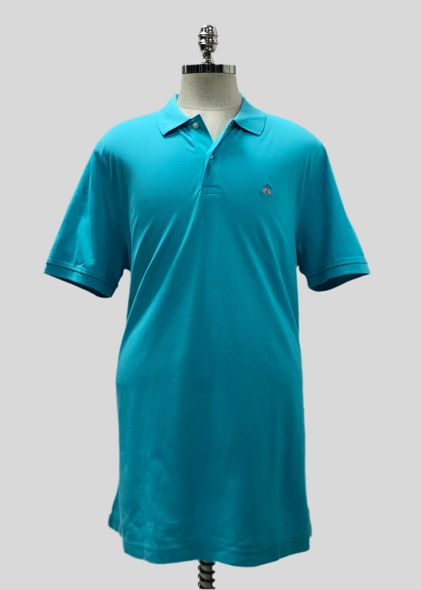 Camiseta Polo Brooks Brothers 🐑 color turquesa intenso Talla XL Entalle Regular