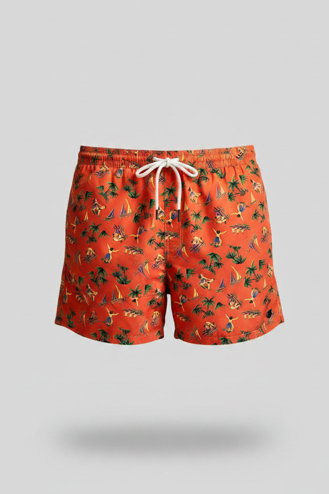 Short de baño Polo Ralph Lauren 🏇🏼color naranja con Islas talla XXL