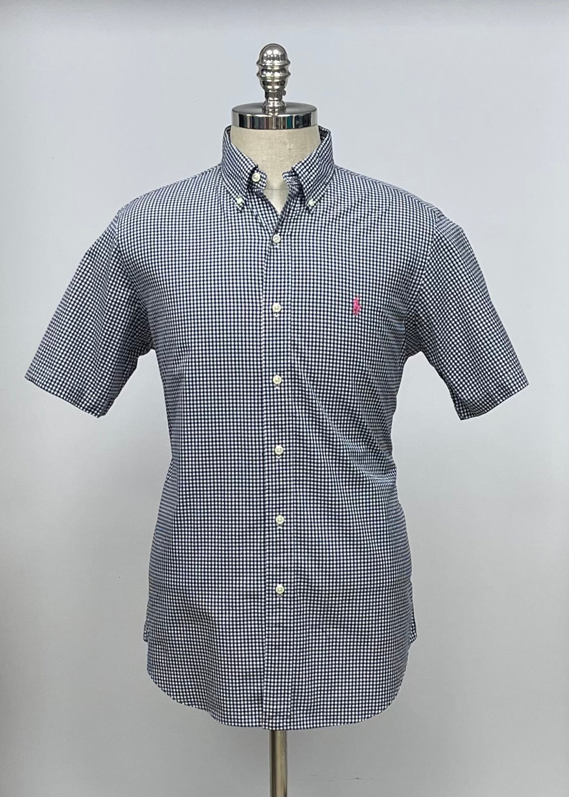 Camisa Polo Ralph Lauren 🏇🏼 con patron de cuadros gingham negro y blanco Talla M Entalle Regular