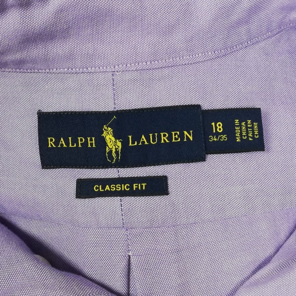 Camisa de botones Polo Ralph Lauren 🏇🏼 en color Lila Talla XXL Entalle Clásico