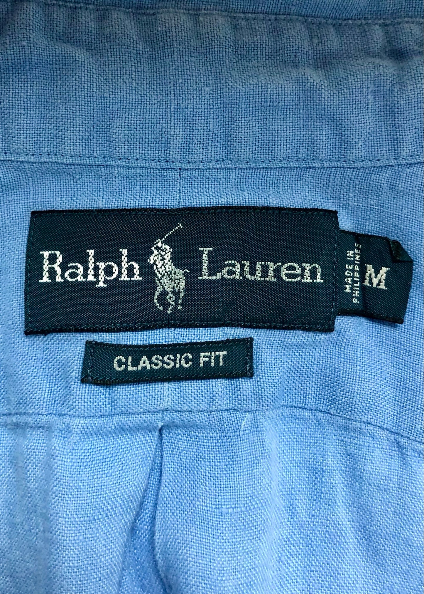 Camisa de botones Polo Ralph Lauren 🏇🏼 De Lino en color celeste Talla M Entalle Clásico
