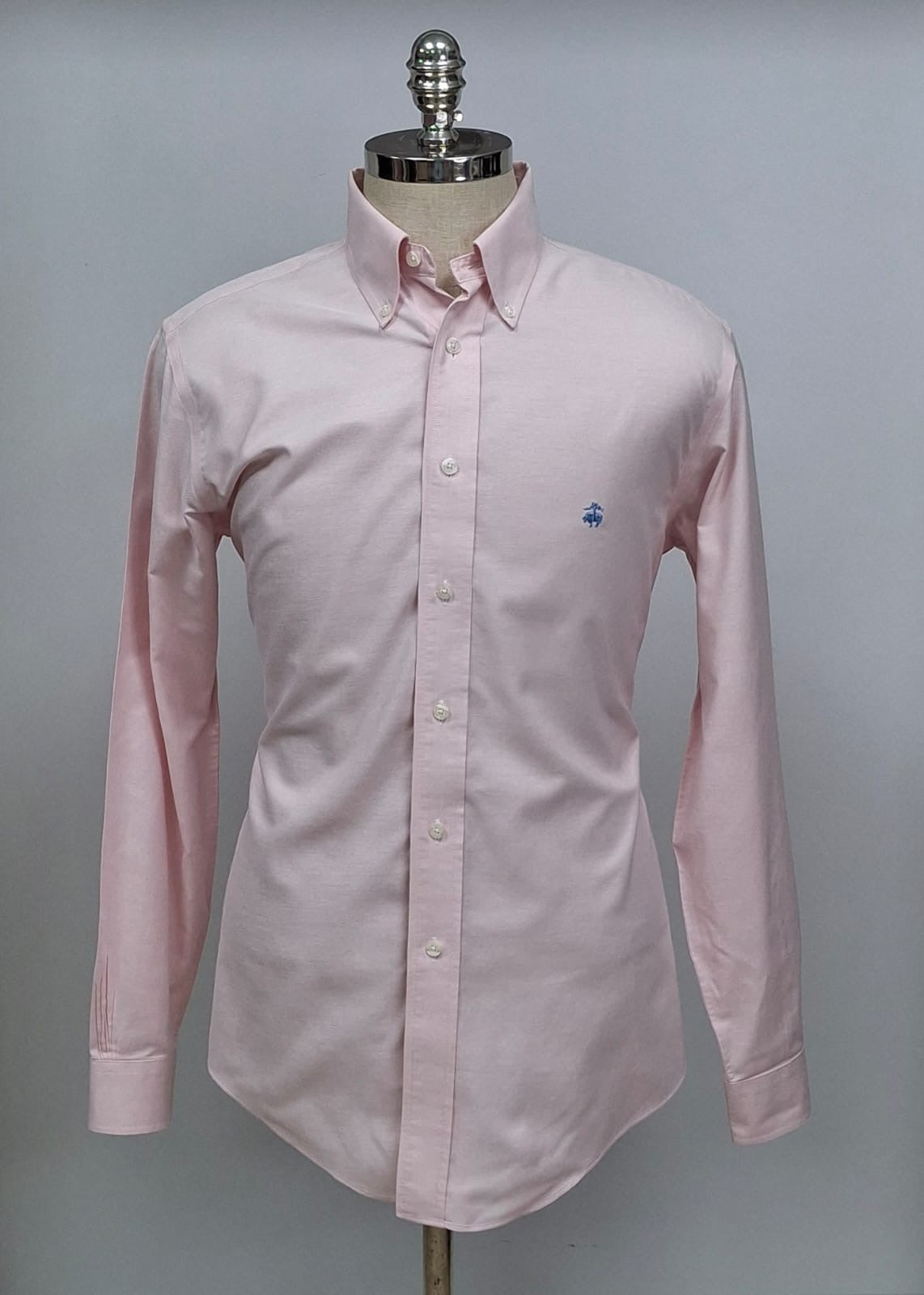 Camisa Brooks Brothers 🐑 color rosado claro tornasol Talla M Entalle Regular